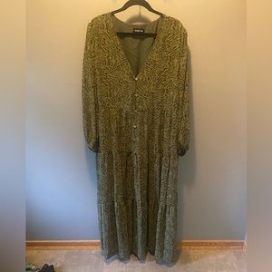 Green Animal Print Dress